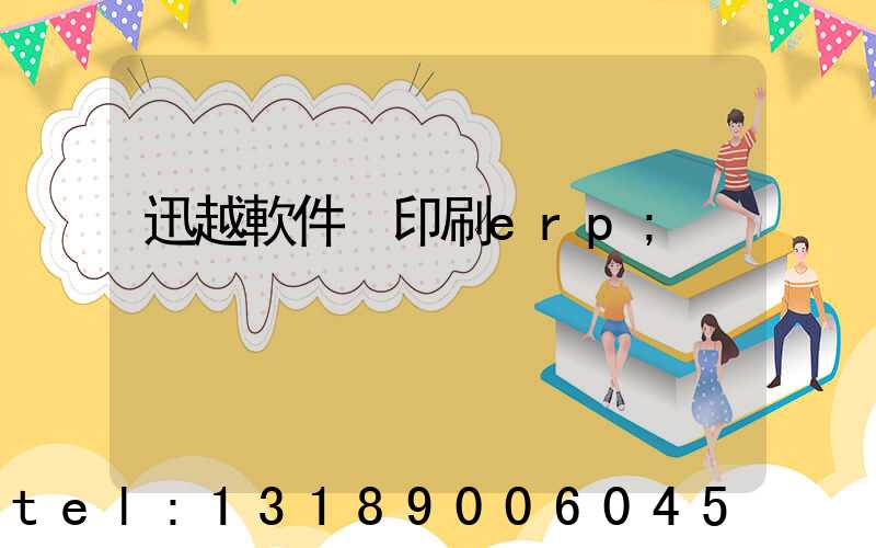 迅越軟件 印刷erp